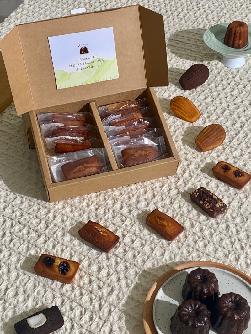 法式手工甜點禮盒_瑪德蓮 Madeleine(品牌禮盒+品牌提袋) - 蛋糕/甜點 - 其他材質 多色