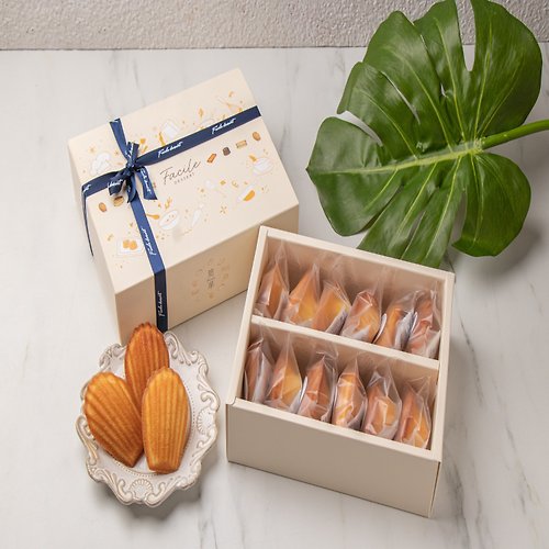 簡簡單 Facile dessert 法式手工甜點禮盒_瑪德蓮 Madeleine(品牌禮盒+品牌提袋)