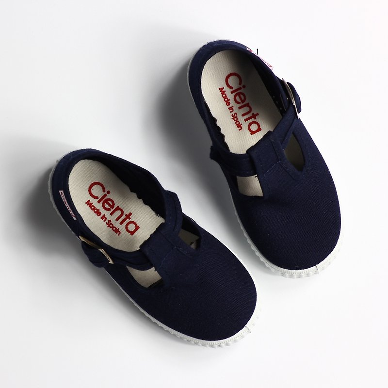 西班牙國民帆布鞋 CIENTA 51000 77深藍色 大童、女鞋尺寸 - 女款休閒鞋 - 棉．麻 藍色