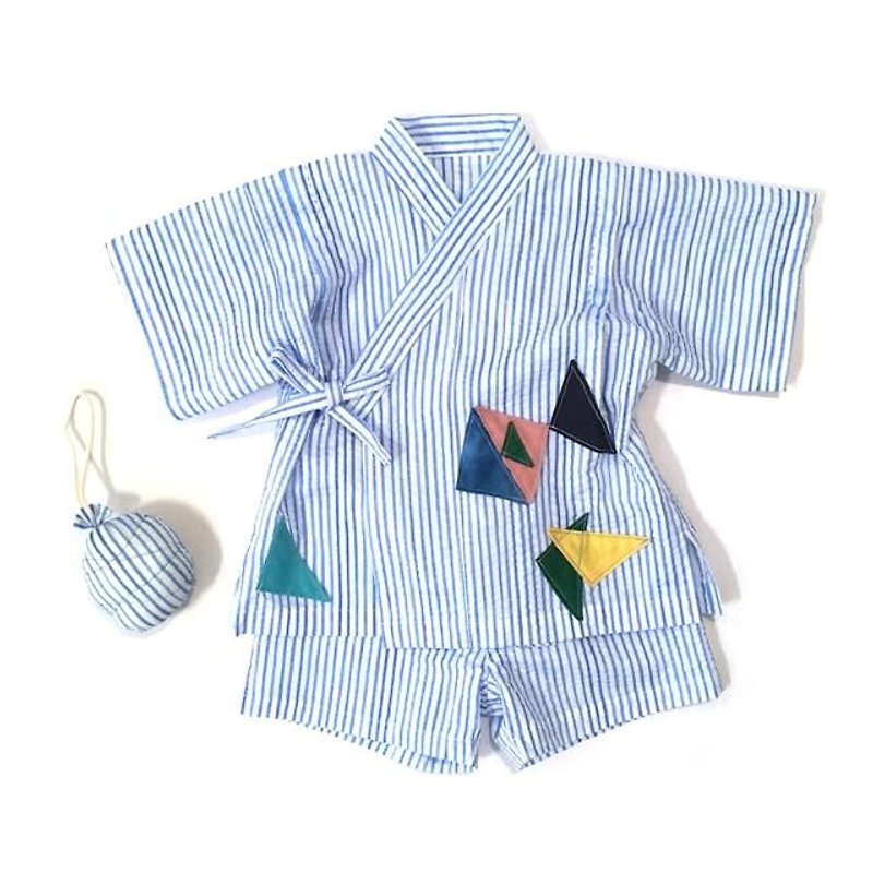 JINBEI   Japanese summer clothes Kimono of the baby - อื่นๆ - ผ้าฝ้าย/ผ้าลินิน สีน้ำเงิน