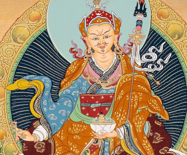 チベットのグル・リンポチェのタンカ | 仏教工芸品 - ショップ