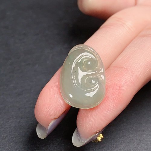 瓔珞珠寶盒 E.L.Jewelry Box 【願‧事事如意】冰飄綠翡翠如意項鍊 | 天然緬甸玉翡翠A貨 |送禮