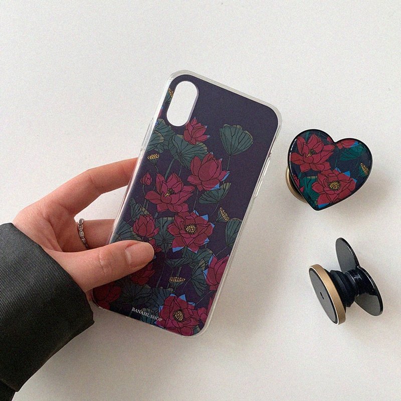 Lotus_Jelly Hard Phone Case_MagSafe - 手機殼/手機套 - 其他材質 紫色