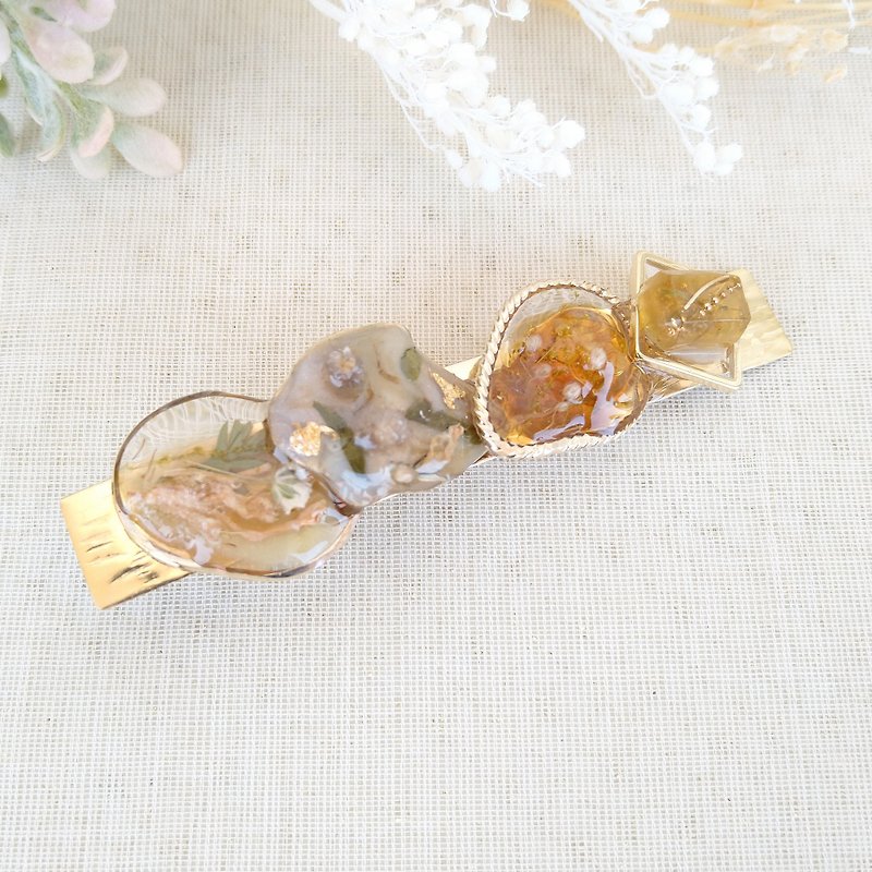 Forest hair clip - Earrings & Clip-ons - Other Materials Gold