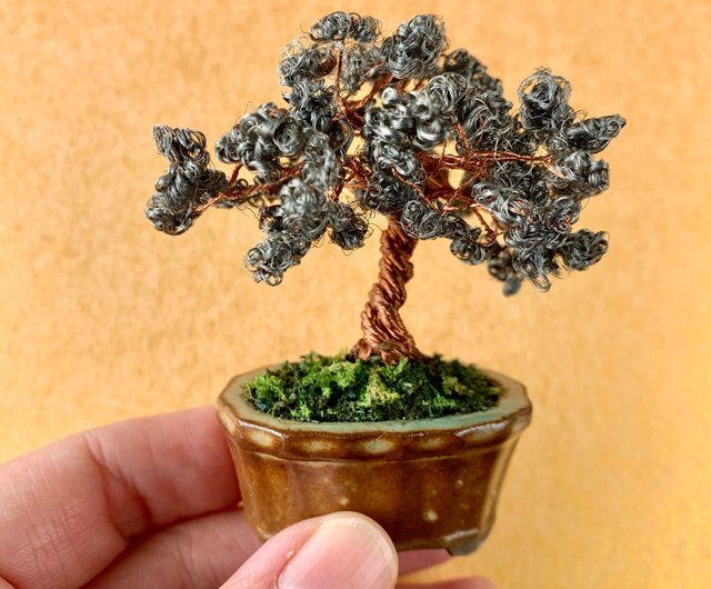 メーカー包装済 BONSAI: by ワイヤー盆栽 インテリア小物