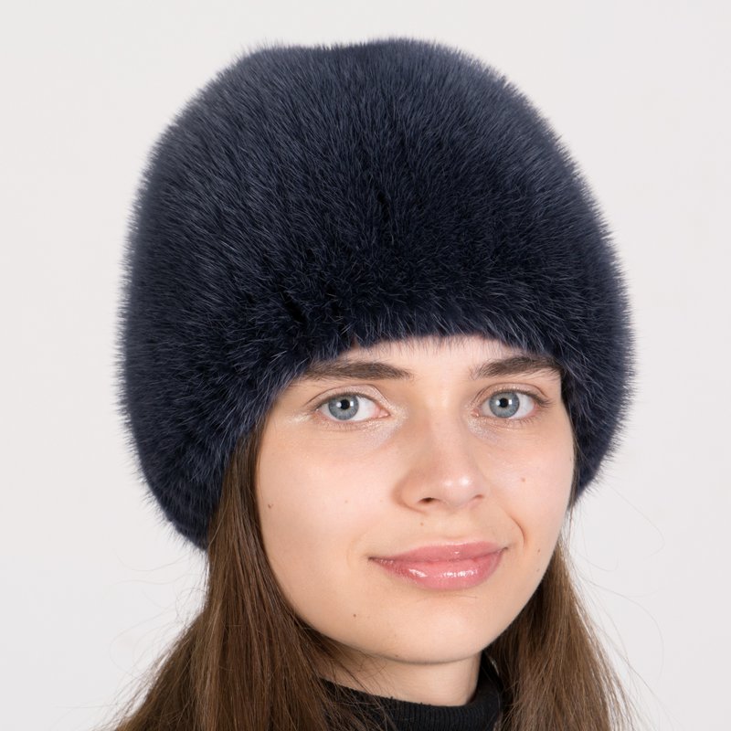 Womens Fur Mink Hat Winter Real Fur Hat Beanie Russian Fur Hats Caps - 帽子 - 羊毛 多色