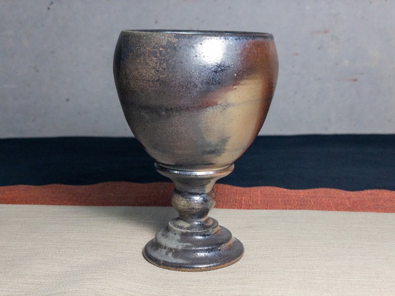 Goblet/red wine glass/tea cup/firewood/Yang Borong/gold and silver color/falling ash - ถ้วย - ดินเผา 