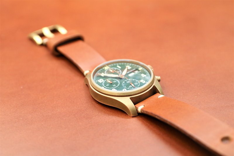 カスタマイズされた手作りのストラップ-1980元からのブロンズストラップ - 腕時計ベルト - 革 