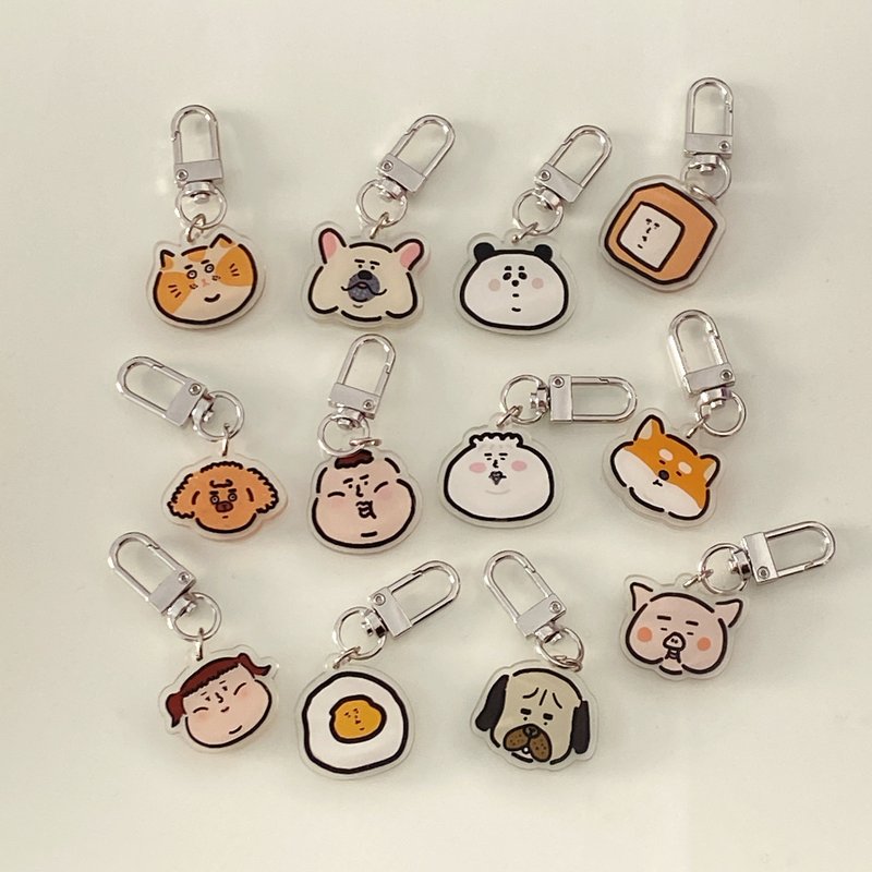 胖比全角色    壓克力吊飾 - 吊飾/掛飾 - 塑膠 透明