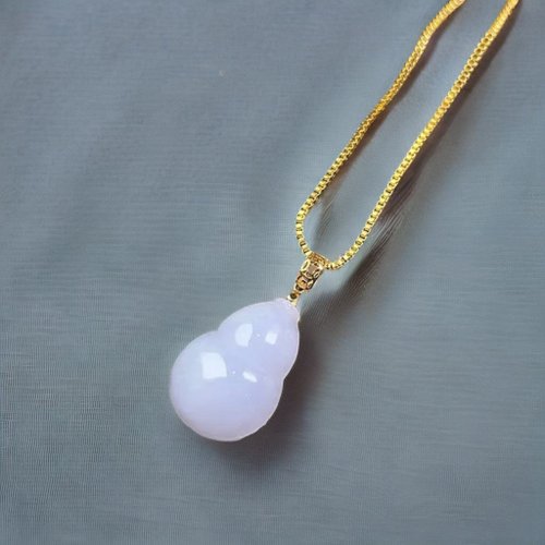 瓔珞珠寶盒 E.L.Jewelry Box 紫羅蘭翡翠葫蘆項鍊 18K金墜頭 | 天然緬甸玉翡翠A貨 | 送禮