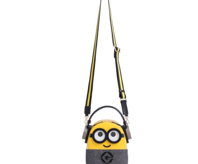 Minions Denim with Leather Backpack - Shop FION Messenger Bags & Sling Bags  - Pinkoi