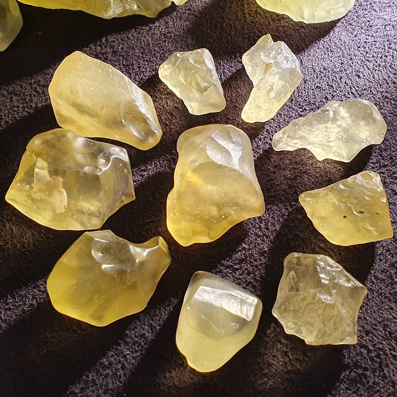 天然利比亞隕石原礦 可訂製墜子 黃金隕石 脈輪 - 項鍊 - 寶石 黃色