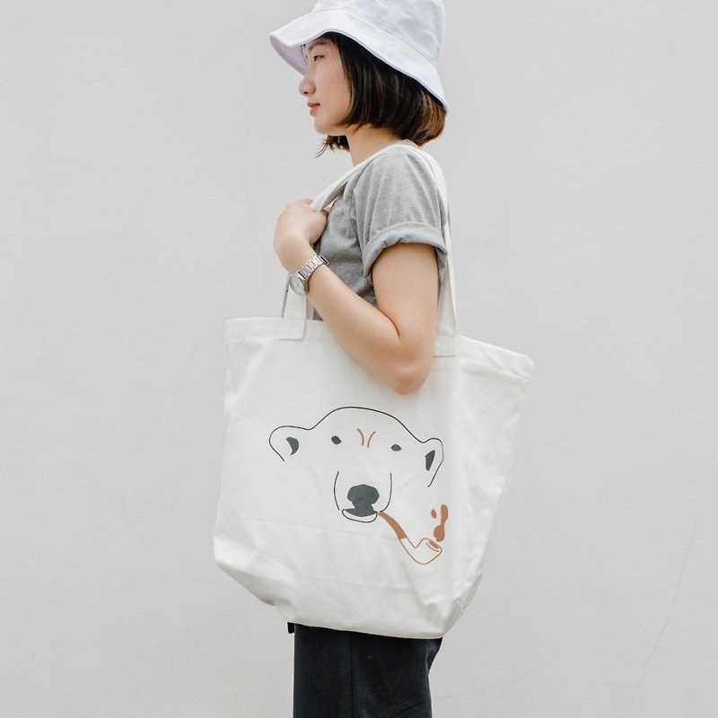 DON'T MAKE ME ANGRY!, Changeable color tote bag - Handbags & Totes - Cotton & Hemp White