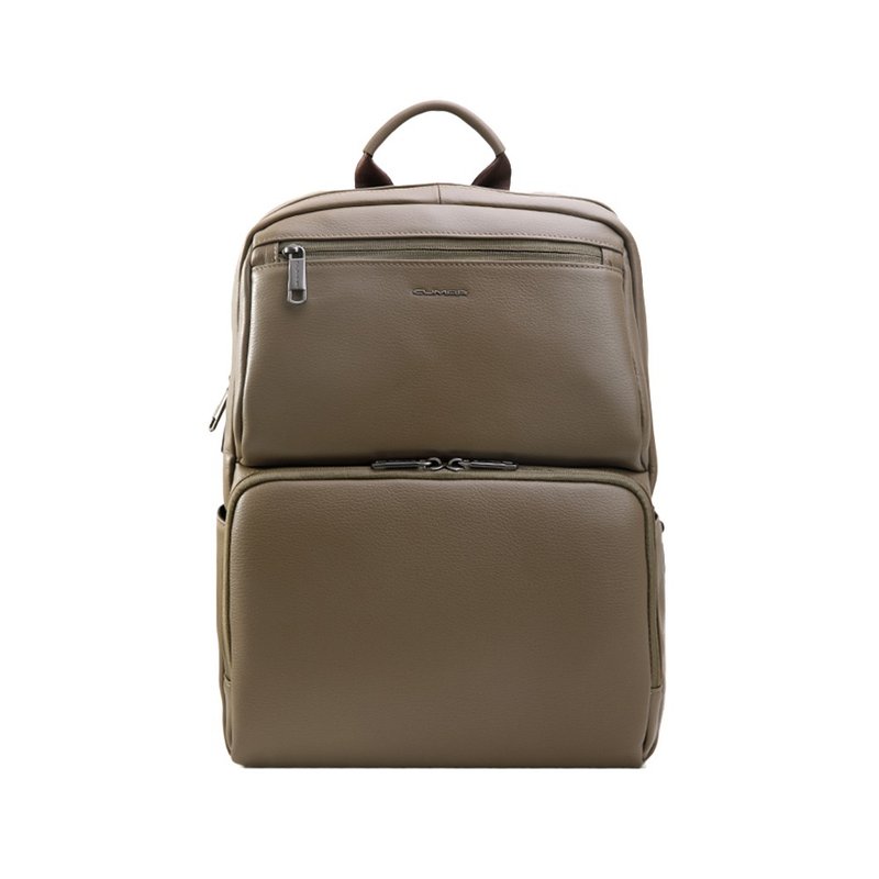 CUMAR MOCHA BACKPACK - Backpacks - Genuine Leather Khaki