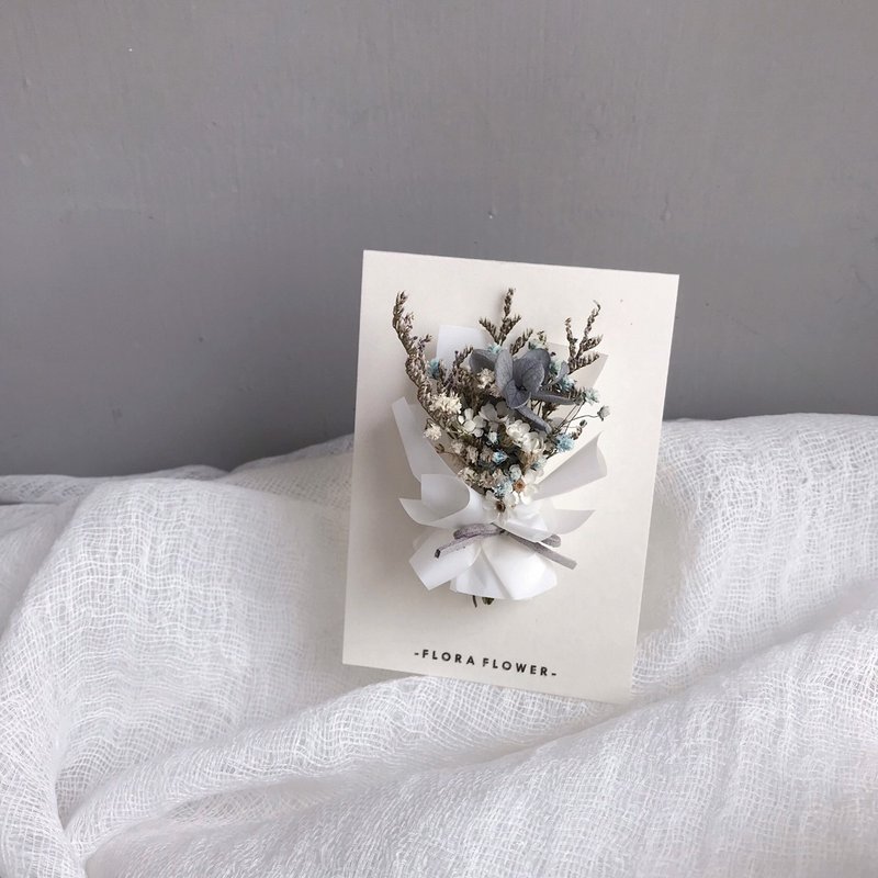 Flora Flower Dried Flower Card-Off-White - การ์ด/โปสการ์ด - พืช/ดอกไม้ สีเทา