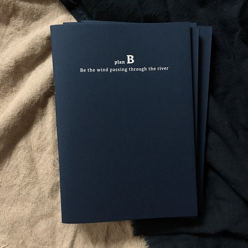 Plan B/條紋筆記本 - 筆記簿/手帳 - 紙 藍色