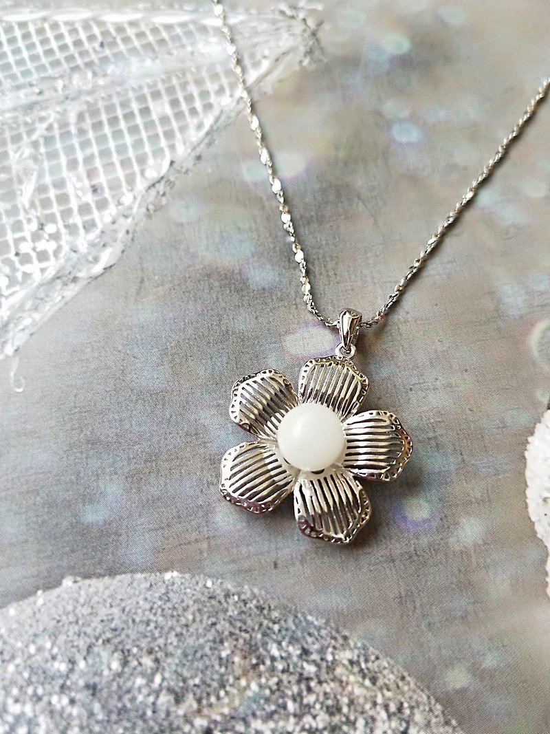 Brilliant Weaving Flower-925 Silver Breast Milk Jewelry Necklace [30% off at the end of the year] - Necklaces - Silver Silver
