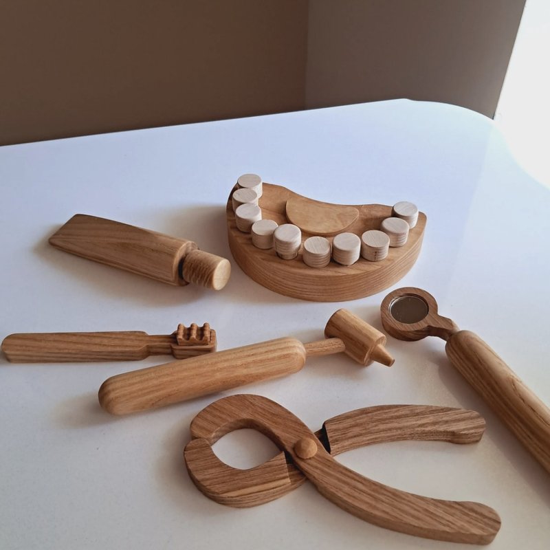 Lemi Toys 木製牙醫組 - 寶寶/兒童玩具/玩偶 - 木頭 咖啡色