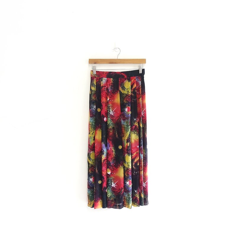 │Slowly│ Solar System - Vintage Dress │vintage. Vintage. Literature. British - Skirts - Nylon Multicolor