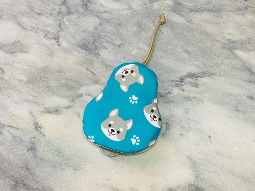 非玩布可-手作布雜貨 Play-handmade groceries 萌犬 梨型防水鑰匙包【K220408】