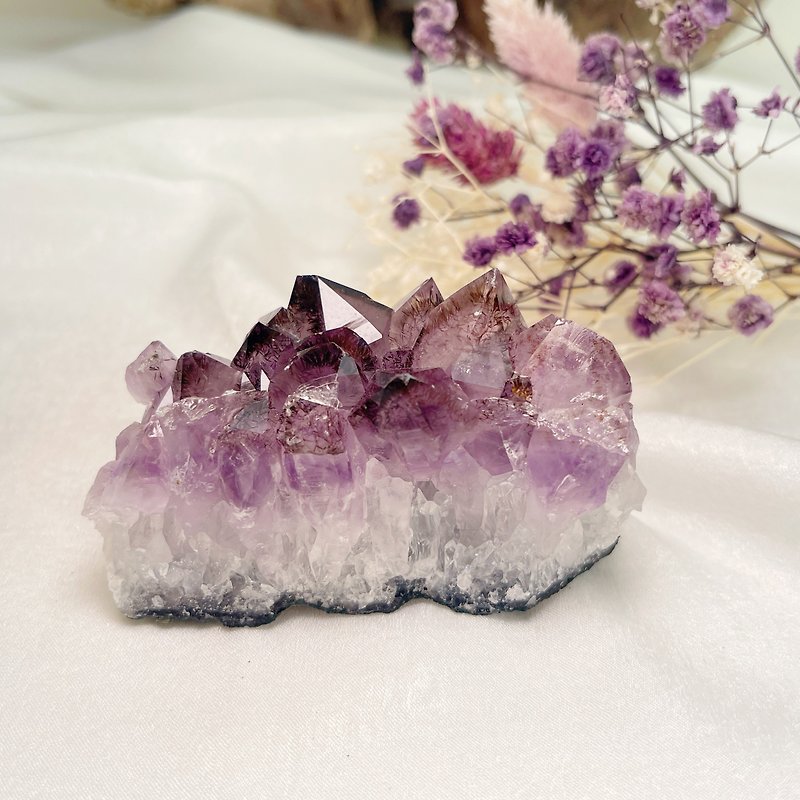 玩原礦-紫晶底骨幹超七原石 - 擺飾/家飾品 - 水晶 