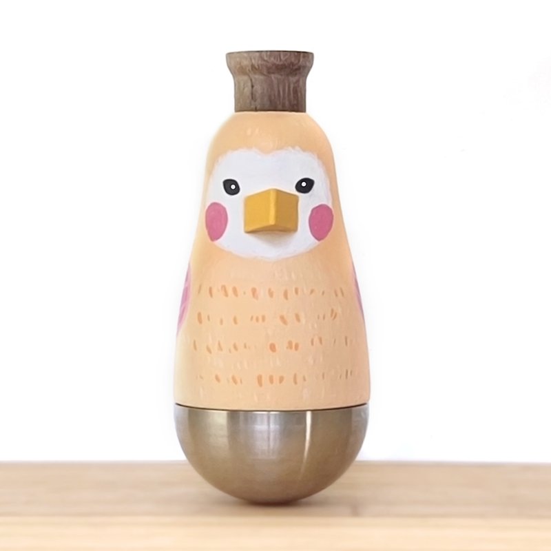Wen Sendi – Apple-faced owl Kazoo KAZOO doll - กีตาร์เครื่องดนตรี - ไม้ สีส้ม