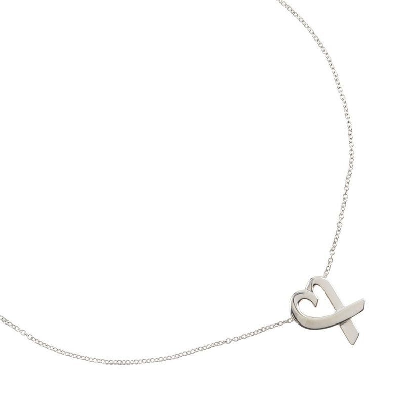 【日本直送】ティファニー TIFFANY&Co. ラビングハート ネックレス パロマ・ピカソ シルバー925 ハート 約2.7g レディース【中古】 - 項鍊 - 銀 銀色