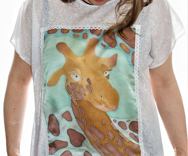 Giraffe Shirt Giraffe Print Top Womens Top Summer Top Womens 