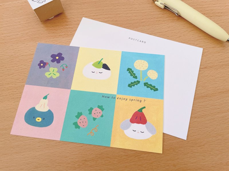 How to Enjoy Spring? / 明信片 - 卡片/明信片 - 紙 綠色