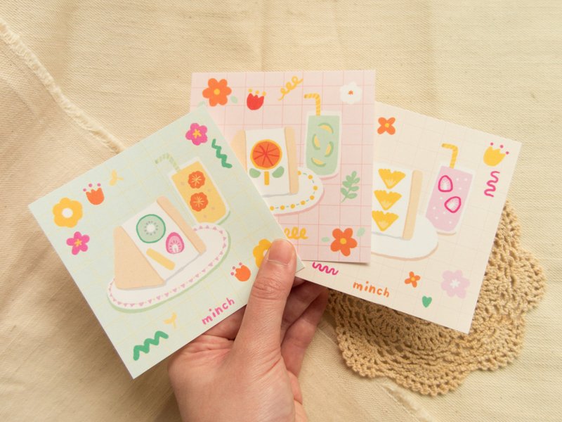 Fruit Sandwich Square Postcard - Cards & Postcards - Paper Yellow