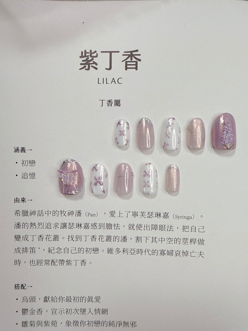【客製】手工穿戴甲 | Lilac  | No.S8 - 指甲油/指甲貼 - 其他材質 紫色