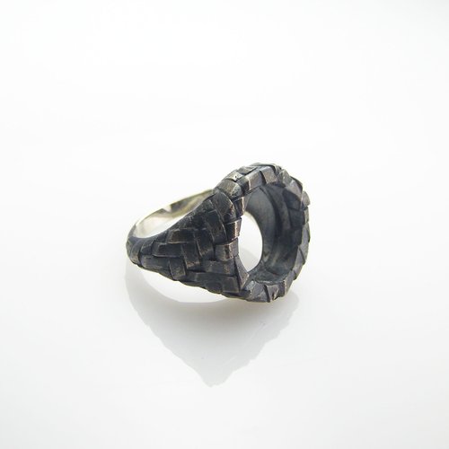 戊子 studio 925戒指 幾何編織 戒指 純銀 silver rings