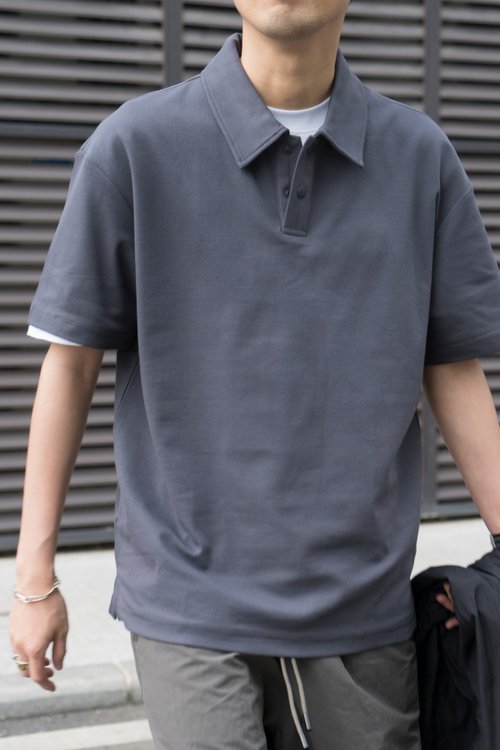 Lab Store POLO 夏季舒適透氣基本款短袖 戶外運動寬鬆質感設計翻領短T