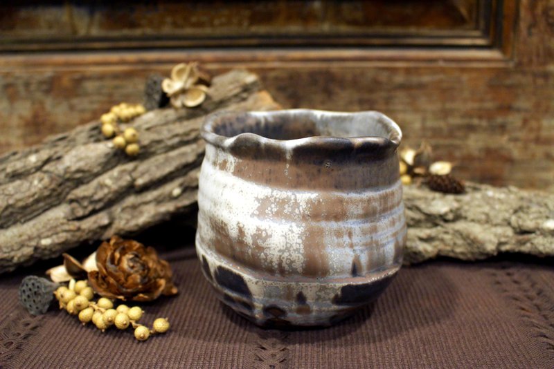 柴燒 | 雪印茶碗 B款 - 茶壺/茶杯/茶具 - 陶 卡其色