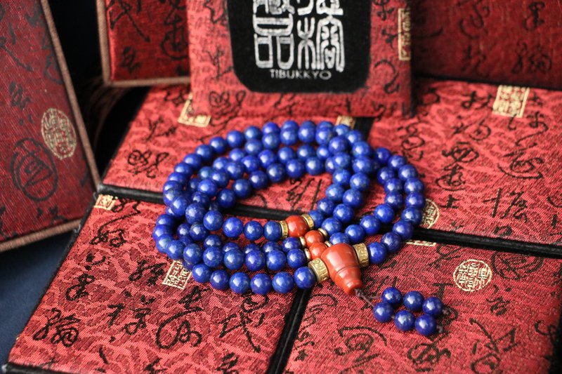 原礦天然青金石8mm 108顆 南紅瑪瑙 隔珠 玉石 佛珠 客制化穿配 - 手鍊/手環 - 寶石 