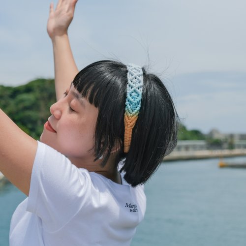 蚤操染織 Fleacise 小丑魚 手染編織鬆緊髮帶 成人兒童皆可配戴 職人手工染製