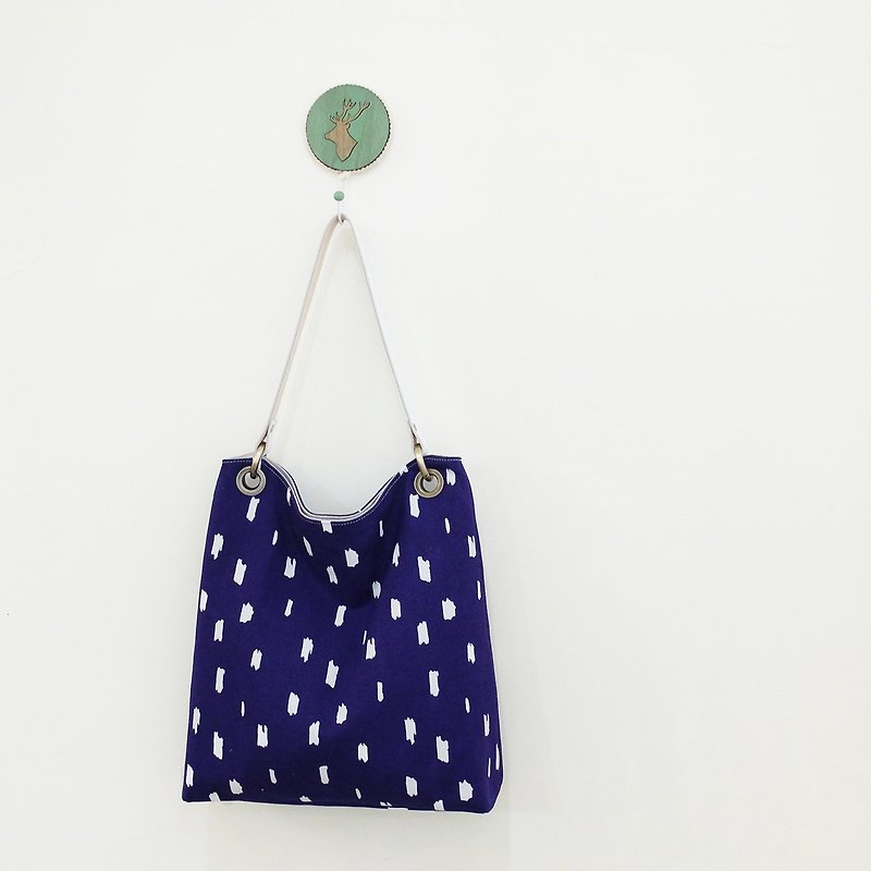 Snowed the sou. Soup of the Izumo Mushroom Pleated Pendant - Messenger Bags & Sling Bags - Cotton & Hemp Blue