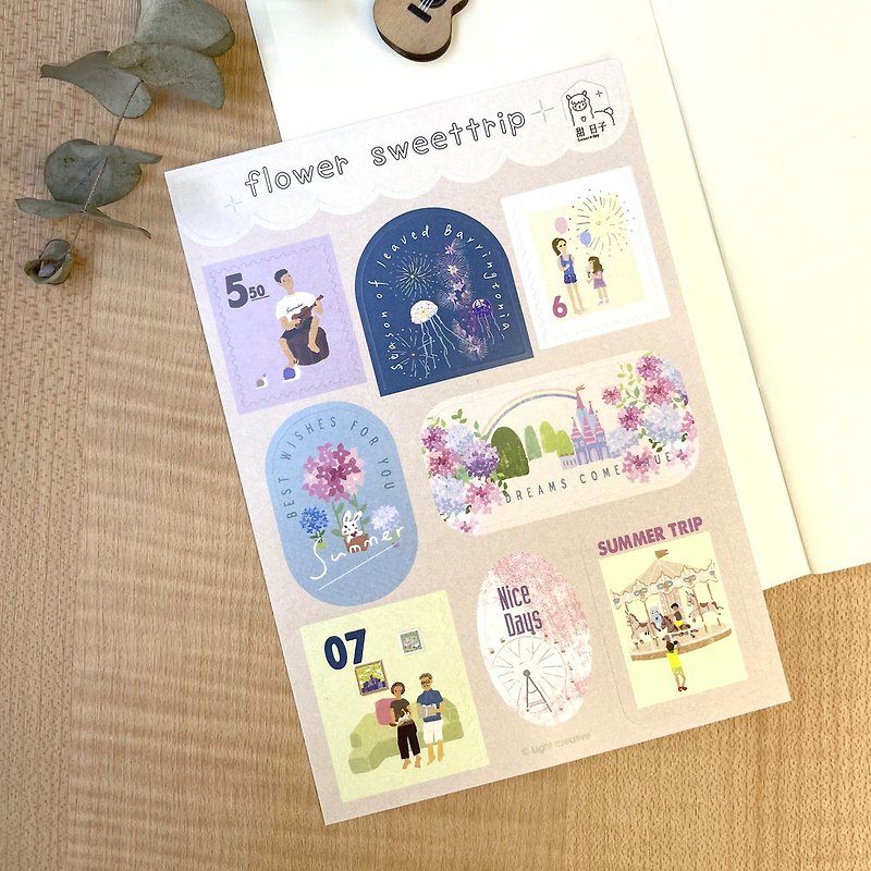 Waterproof Sticker - Summer Flower Brigade - สติกเกอร์ - วัสดุกันนำ้ หลากหลายสี