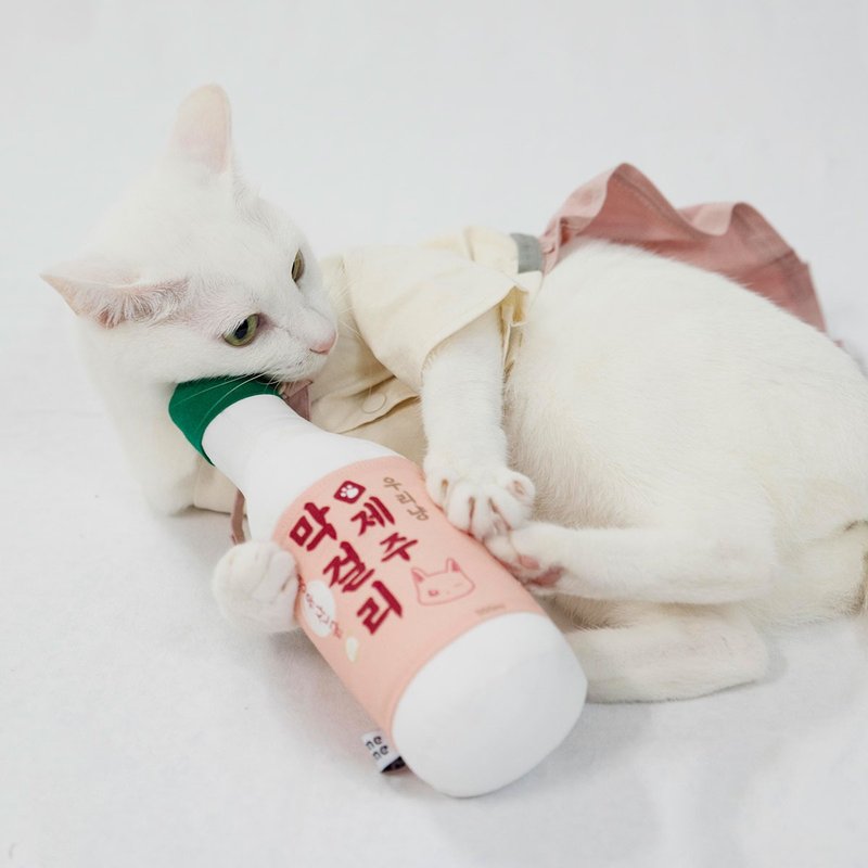 韓國 remetome 貓貓嗅聞玩具-瑪格利酒 - 貓/狗玩具 - 棉．麻 粉紅色