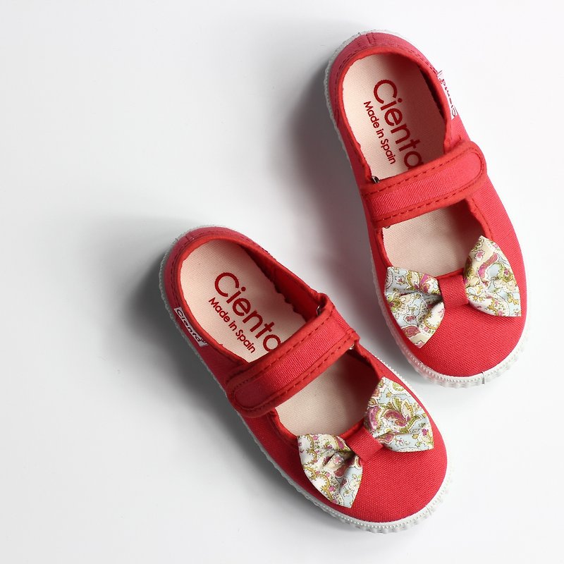 Spanish nationals canvas shoes CIENTA 56070 06 red children, children's size - Kids' Shoes - Cotton & Hemp Red