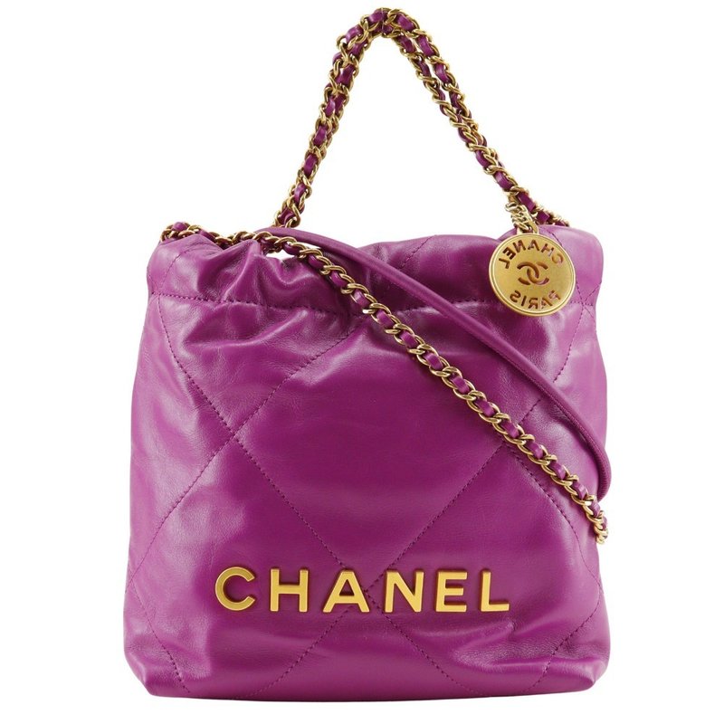 【日本直送】シャネル CHANEL 22ミニバッグ ショルダーバッグ 2WAYハンドバッグ AS3980 カーフ 紫 レディース【中古】 - 側背包/斜背包 - 真皮 紫色