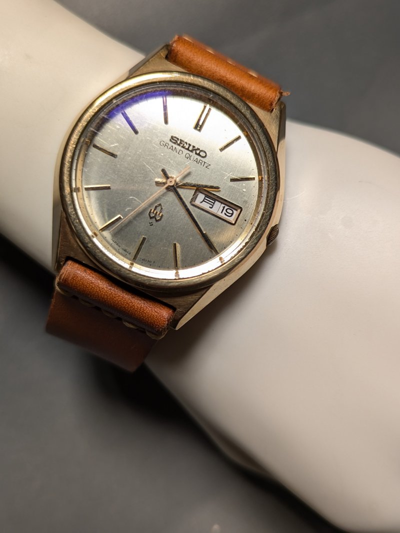 SEIKO  vintage GRAND QUARTZ 古董高階石英錶 - 男錶/中性錶 - 其他金屬 金色