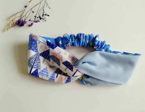 Miss Ming Design Studio 森林與海/日和花雙面髮帶