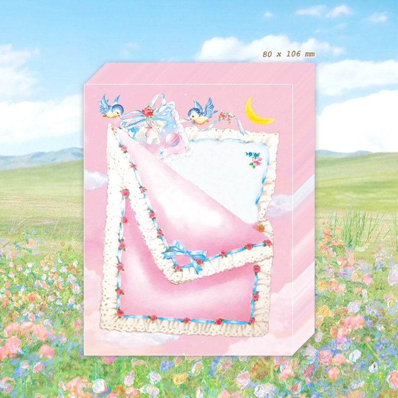 Pink blanket mini memopad - 便條紙/便利貼 - 紙 