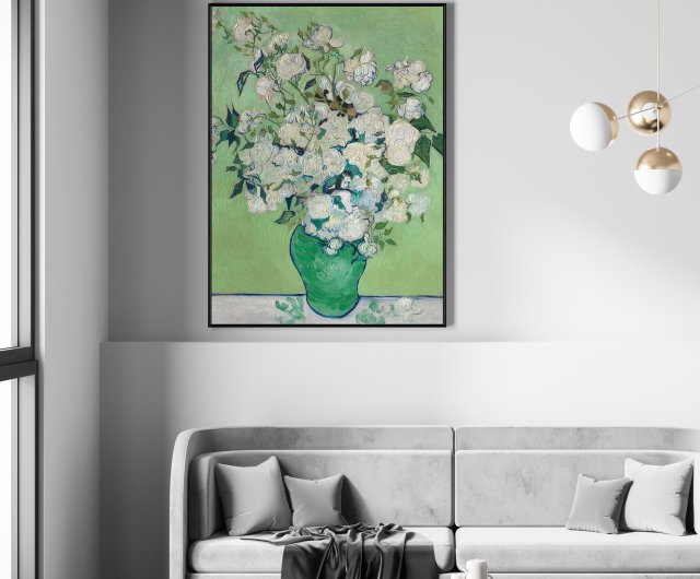 絵画油絵 ゴッホホワイトローズ装飾8 絵画油絵 ゴッホホワイトローズ装飾8