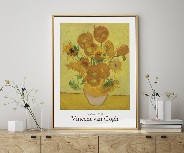 ゴッホホワイトローズ装飾絵画油絵m2 ゴッホホワイトローズ装飾絵画油絵m2