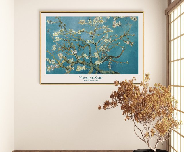 ゴッホホワイトローズ装飾絵画油絵m2 ゴッホホワイトローズ装飾絵画油絵m2