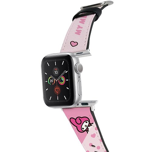 HongMan康文國際 【Hong Man】三麗鷗系列 Apple Watch 皮革錶帶 點點美樂蒂