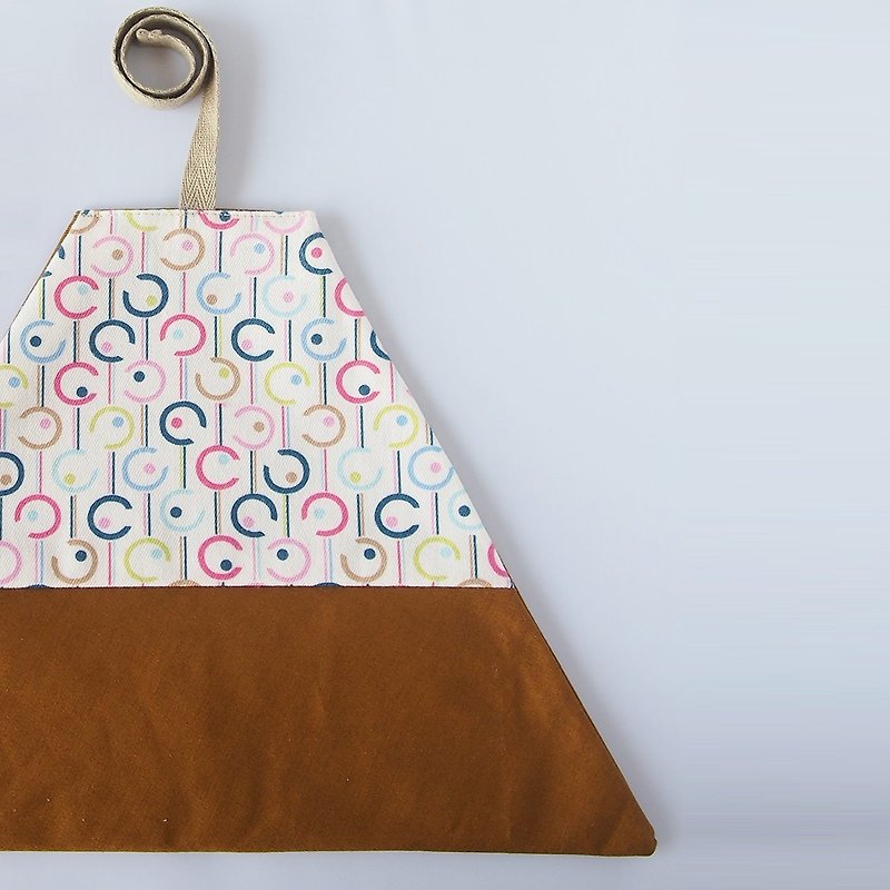 Utensil Wrap (Colorful Rings) | Choice of Plain Fabric | Customized Embroidery - Chopsticks - Cotton & Hemp Multicolor