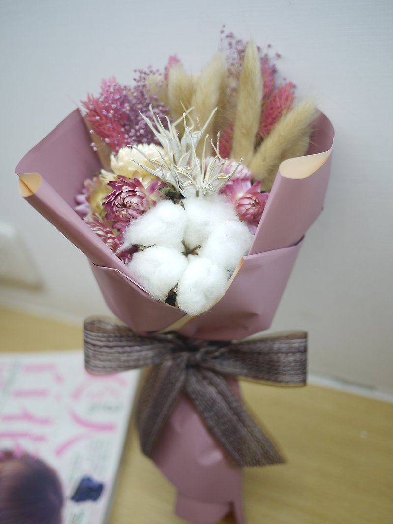 ♥♥毎日、成熟した大人のエレガントなスタイルドライフラワーの花束/バレンタインデー/誕生日プレゼント/日/母の日を過ごします - 観葉植物 - 寄せ植え・花 ピンク